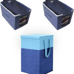 Flipkart SmartBuy 75 L Blue Laundry Stool/Storage