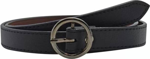 LUXURY LEATHER Girls Casual, Formal, Party Black Texas Leatherite Belt