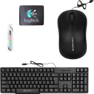TagVin Wired K20 Keyboard, Mouse, Mouse Pad and Cable P...