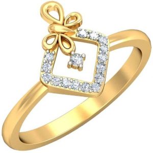 avsar AVR652YB 14kt Cubic Zirconia Yellow Gold ring