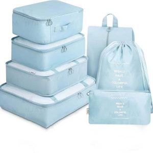 RainRider 7 in 1 Pcs Garment Bag Travel Set – For Cloth...