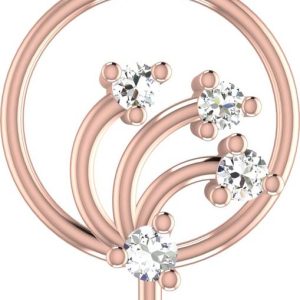 avsar Charvi 14kt Cubic Zirconia Rose Gold Nose Wire