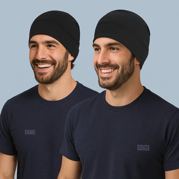 ALPHA STYLIST Solid Skull Cap