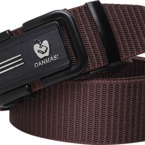 HENEDA Men Casual Brown Nylon Belt