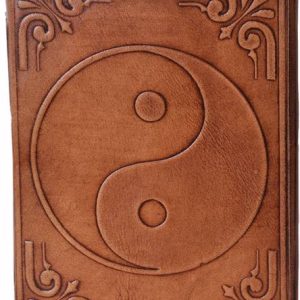 Purpledip Leather Journal (Diary Notebook) 'Yin-Yang': ...