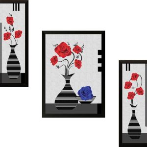 saf Set of 3 Flowers Digital Reprint 14 inch x 20 inch ...