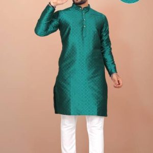 Hari Creation Men Printed Jacquard Straight Kurta