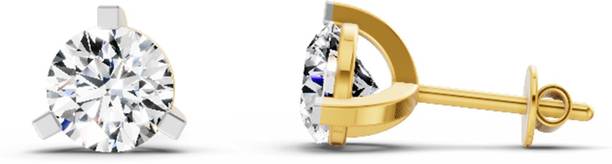 Sparkles Lab Grown Diamond White Gold 14kt Stud Earring