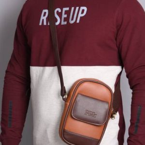 Pramadda Pure Luxury Tan Men Sling Bag Trendy Sling Bag For Men Travel Styli...