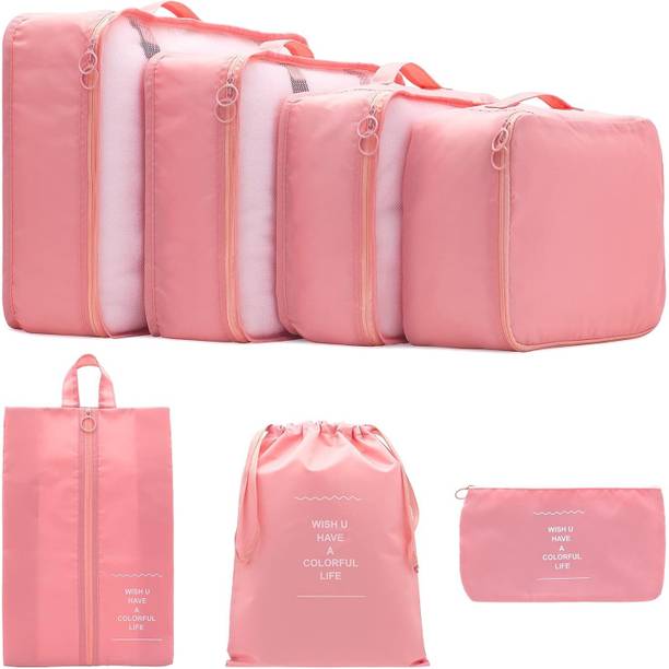 JHWOQU 7 set Travel Organizer Packing Lightweight Lugga...