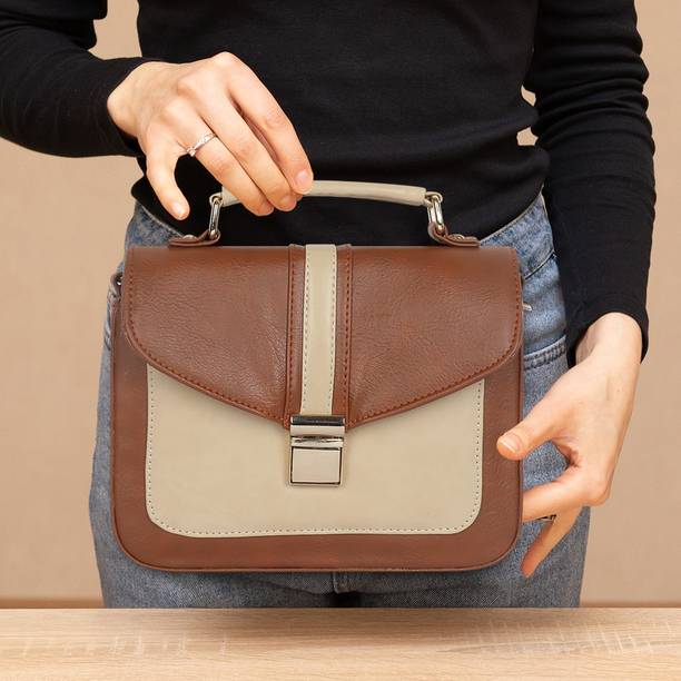 Pramadda Pure Luxury Tan Women Sling Bag Fashionable Leather Sling Bag For W...