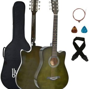 BLUEBERRY B-38C Olive Green, 38 Inch Acoustic Guitar Ma...