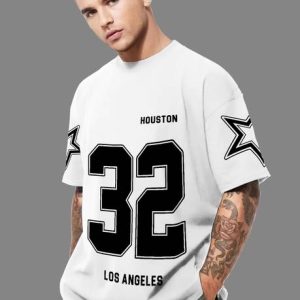 Jump Cuts Men Typography Round Neck Cotton Blend White T-Shirt