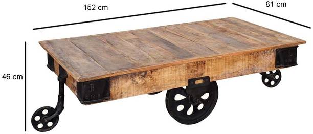 APRODZ Solid Wood Coffee Table