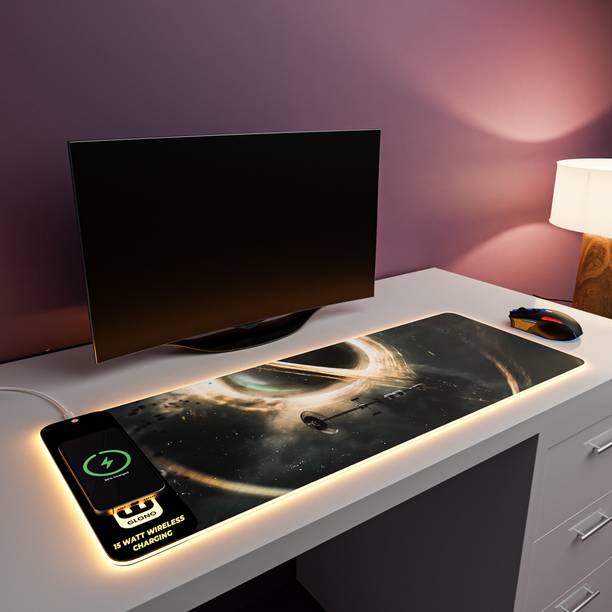 JCBL Accessories 2-IN-1 RGB Mouse Pad with 15W Wireless...
