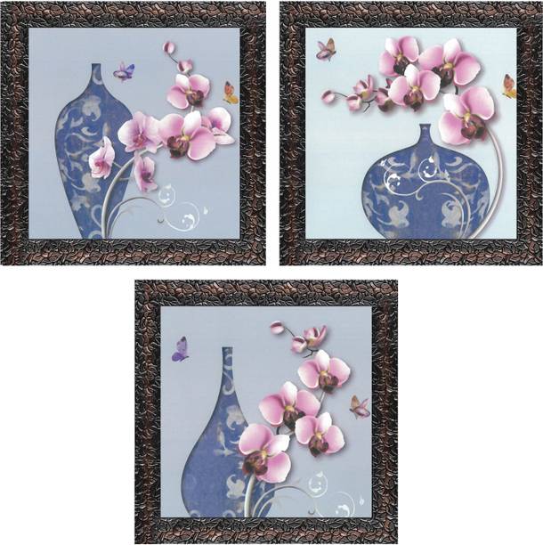Indianara Set of 3 Modern MDF Art Painting without glas...