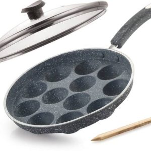 iVBOX Aqua-Granite 12 Cavity Heavy-Weight Appam Pan Pad...