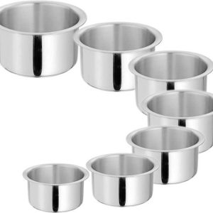 bartan hub Aluminium Patila/Bhagona Set Of 7 (Dishwashe...