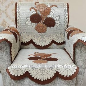MANGERAM Polycotton Floral 3+1+1 Seater Sofa Cover