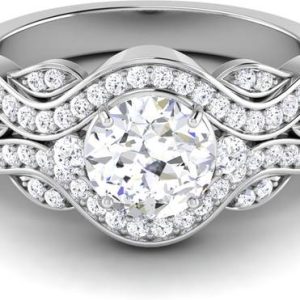 avsar R-3722 14kt Cubic Zirconia White Gold ring
