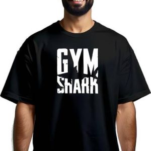 KBARI Men Graphic Print Round Neck Cotton Blend Black T-Shirt