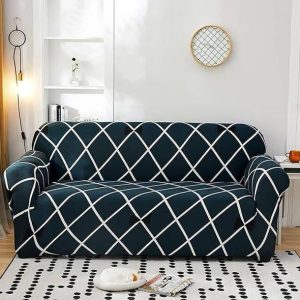 Flipkart SmartBuy Polycotton Striped 3 Seater Sofa Cove...