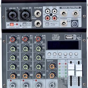 Adiohub Audio Mixer 4 Channel for Stage Live Studio Ste...