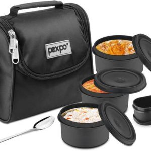 pexpo Steel Meal Box Ultra With 750 ml 3 Containers Lun...