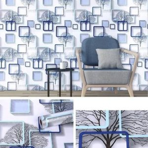 Flipkart SmartBuy Embossed Abstract Multicolor Wallpape...