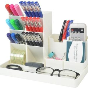 CROWN NIMREET 12 Compartments Plastic Pen,Pencil Holder