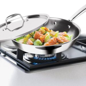 MILTON Pro Cook Triply Stainless Steel Fry Pan with Lid...
