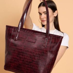 Pramadda Pure Luxury Women Maroon Tote