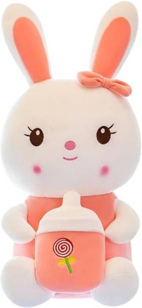ATHRAVTOYS Bottle bunny rabbit baby soft toys 42 cm bab...