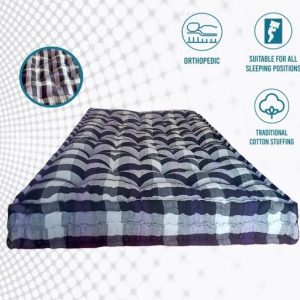 DUROKING PREMIUM BORDER COTTON MATTRESS 5 inch Single C...