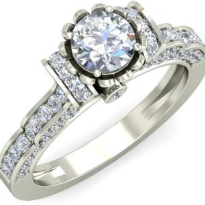avsar AVR855WB 14kt Cubic Zirconia White Gold ring