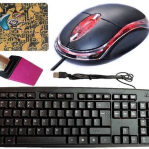 ANJO USB Keyboard-LED Mouse-Non Slip Mouse Pad-Cleaner-...