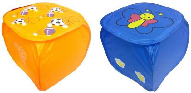Flipkart SmartBuy 40 L Yellow, Blue Laundry Basket