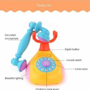 UNIQUE IONS Kids Retro Style Landline Telephone Musical...