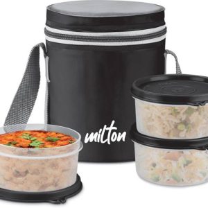 MILTON Softline Foodie Insulated Lunch Box, Set of 3, (...