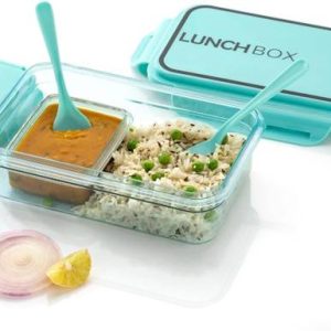 VNS Leak Proof Lunch Box Plastic| 1spoon+1 ork| Large S...