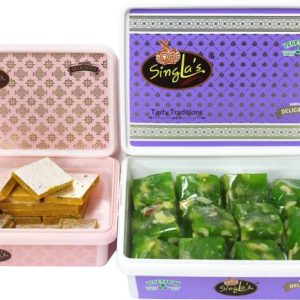Singla Sweets Kaju Kesar burfi200g and Karachi Halwa 40...