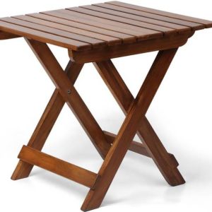 Decorhand Wooden Outdoor 15 Inch Natural Brown Square F...