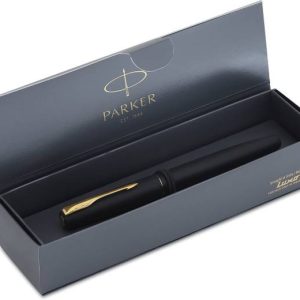 PARKER Frontier Matte Black, Gold Trim Fountain Pen