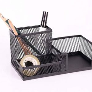 Nexvox 3 Compartments Metal Pen Stand