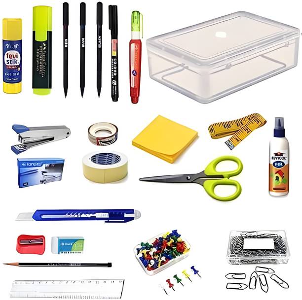 JMBW INTERNATIONAL All in One 20 Items Stationery Combo...
