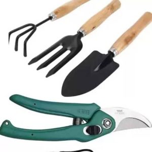 AGT Tool Set Big Trowel, Hand Fork, Hand Rake & Pruner/...
