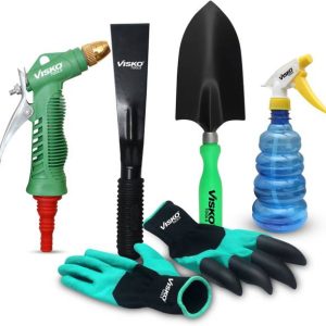 VISKO Garden Tools Set With 5 Pieces Garden Tool Kit