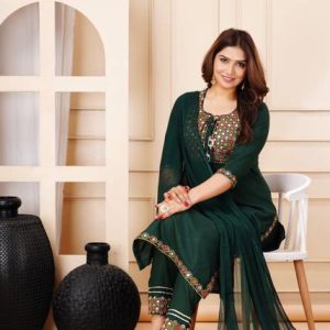 Subhla Art Women Viscose Rayon Kurta Pant Dupatta Set