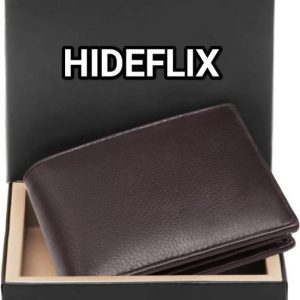 HIDEFLIX Men Formal, Casual Brown Genuine Leather RFID Wallet