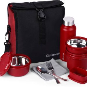 Oliveware Teso Elite Pro Lunch Box with Steel Cutlery, ...